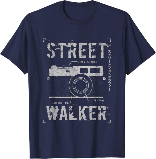 Street Walker Snapshot Photography Street Photographer T-Shirt - T-Shirt | Navy