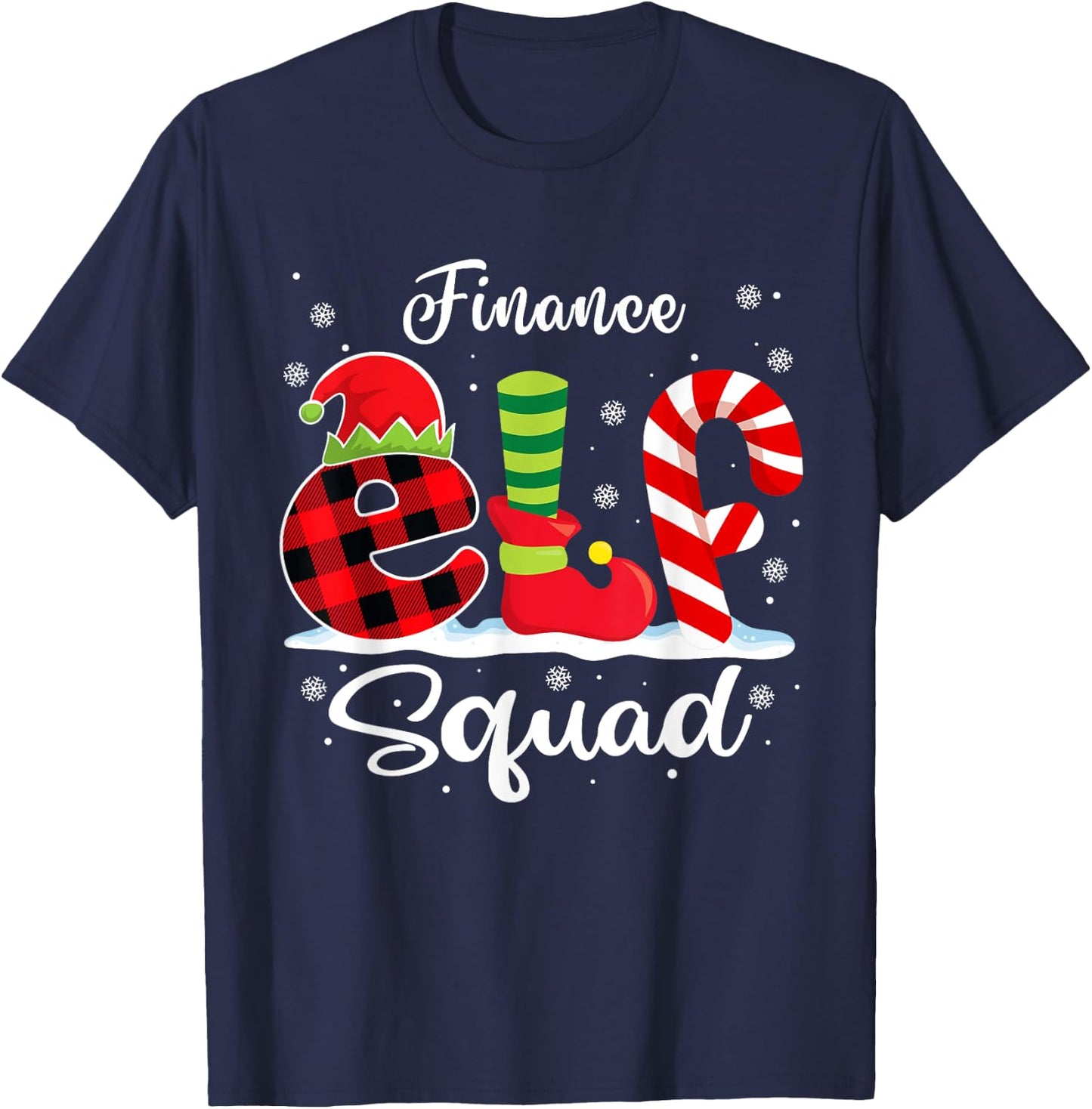 Finance Elf Squad Christmas Finance Analyst Matching T-Shirt - T-Shirt | Navy