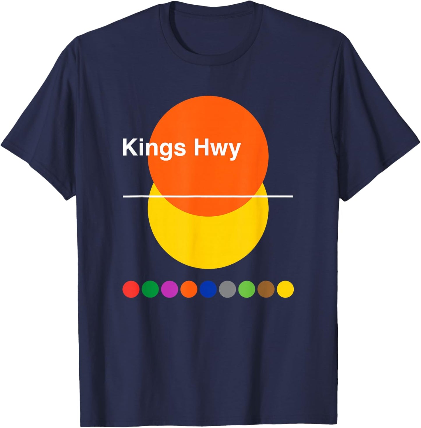 Kings Highway - Brooklyn - Midwood / Sheepshead Bay T-Shirt - T-Shirt | Navy