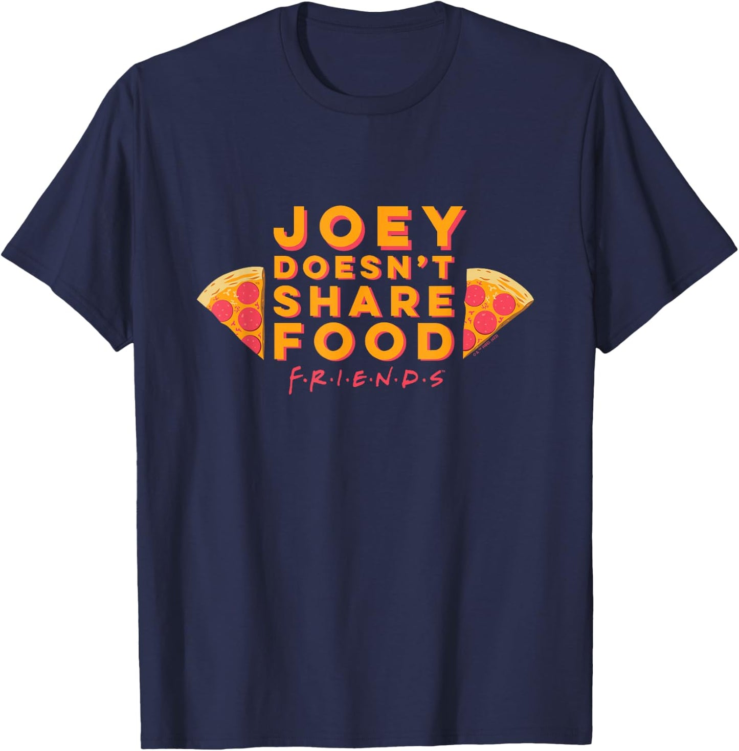 Friends - Joey Doesn't Share Food T-Shirt - T-Shirt | Navy
