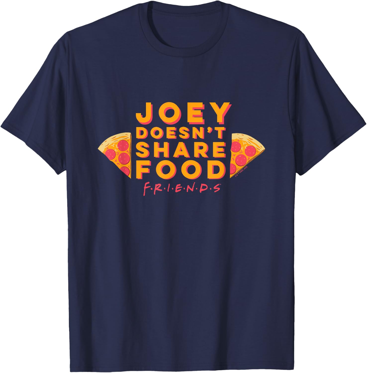 Friends - Joey Doesn't Share Food T-Shirt - T-Shirt | Navy
