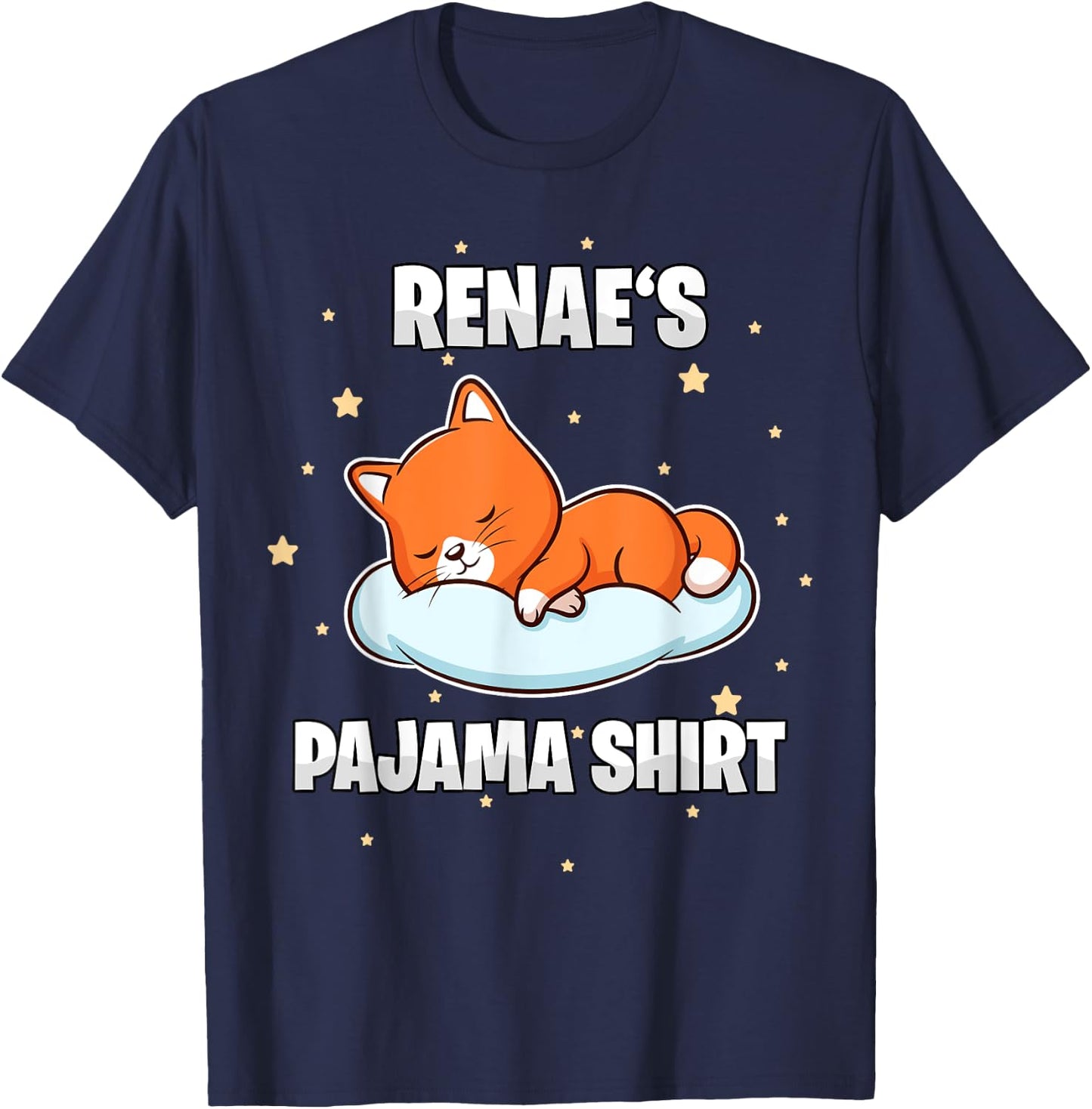 Renae's Pajama Shirt - Personalized Sleeping T-Shirt - T-Shirt | Navy
