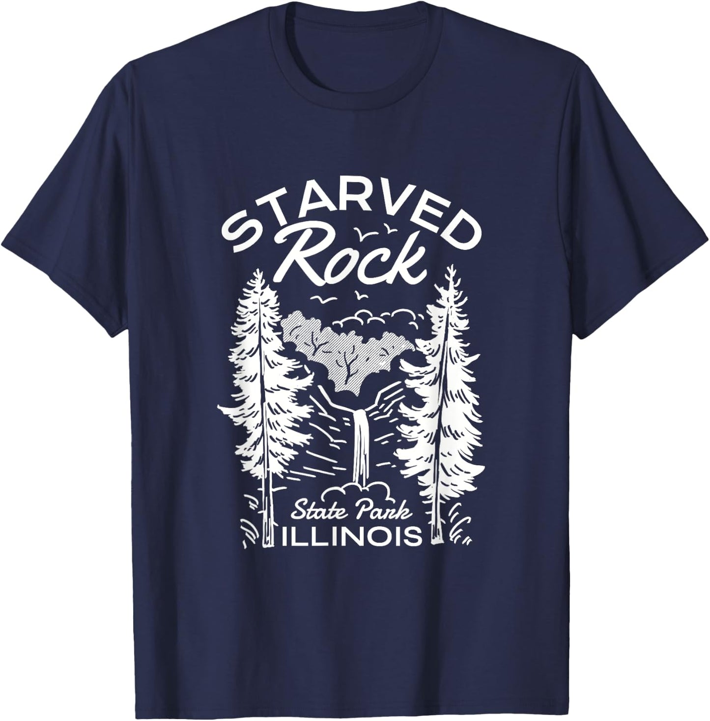 Starved Rock State Park Illinois Nature T-Shirt - T-Shirt | Navy