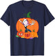 Marvel Spider-Gwen Ghost Spider Halloween with Pumpkins T-Shirt - T-Shirt | Navy