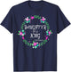 Christian Daughter Of a King Floral Wreath Bible Quote T-Shirt - T-Shirt | Navy