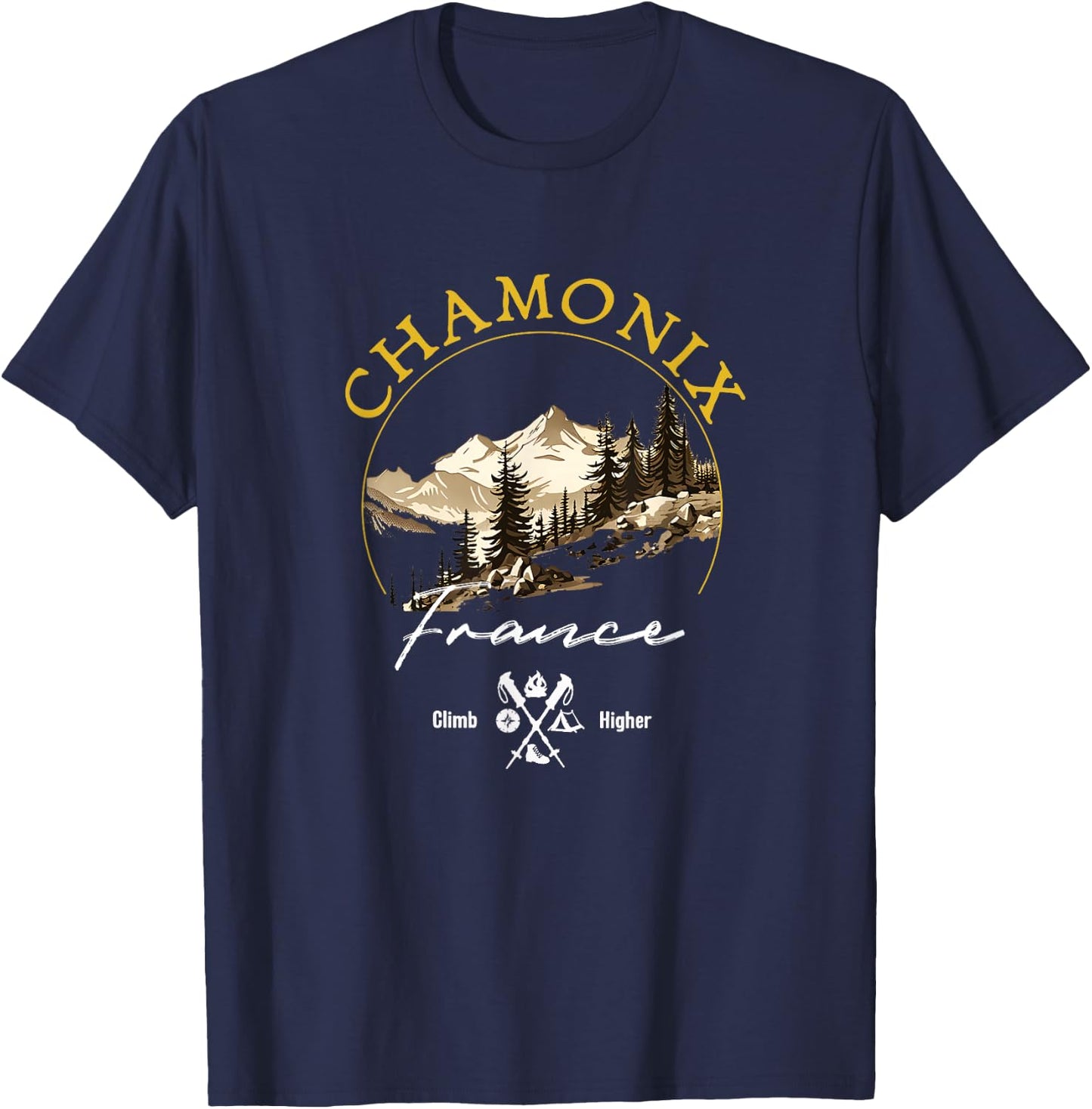 Chamonix Retro Vintage Apparel - Chamonix Souvenir T-Shirt - T-Shirt | Navy