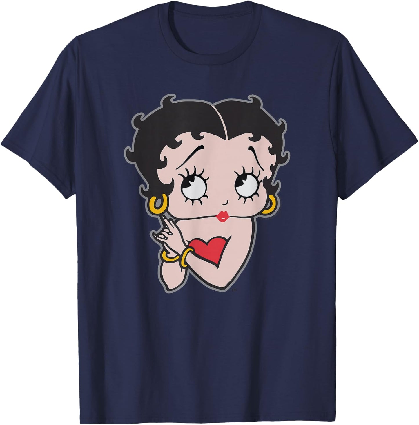 Betty Boop Hands Clasped Pose Poster V-2 T-Shirt - T-Shirt | Navy