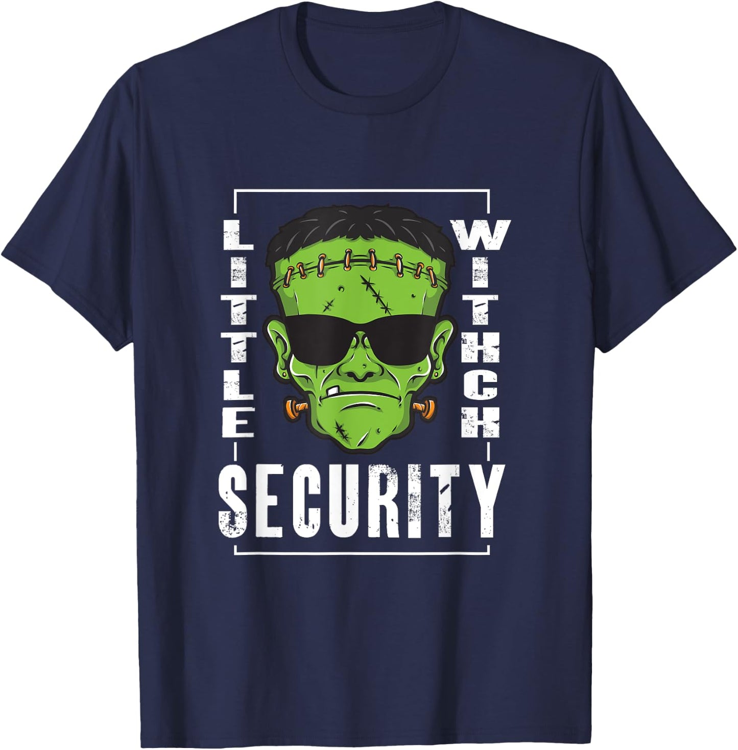 Little Witch Security | Horror Zombie | Halloween T-Shirt - T-Shirt | Navy
