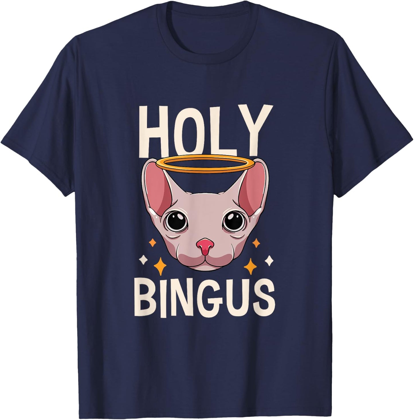 Kitty Sphynx Cat Hairless Kitten Bingus Cat Lover Men Women T-Shirt - T-Shirt | Navy