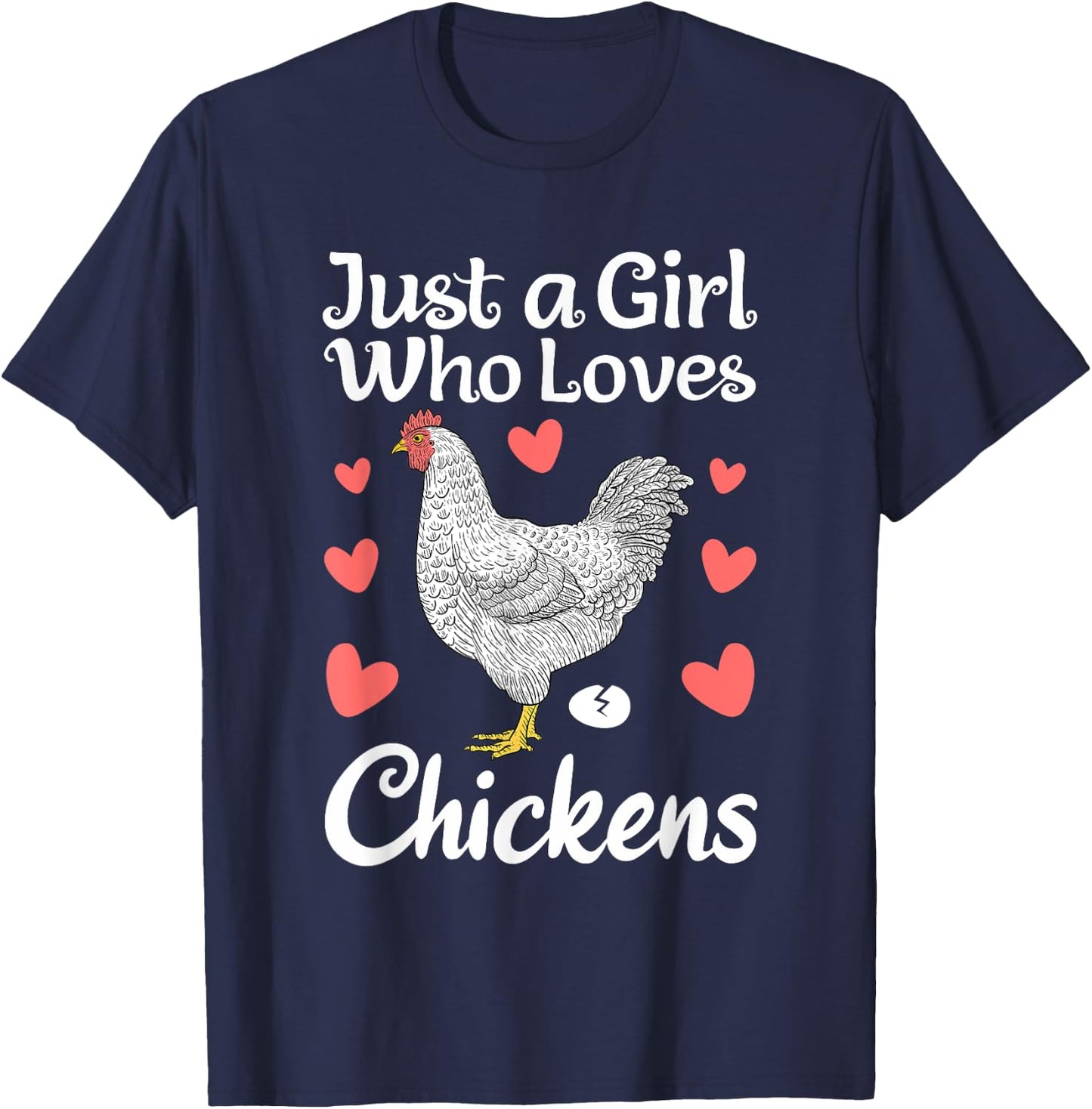 Best Chicken Girls Rooster Poultry Chicken Farmer T-Shirt - T-Shirt | Navy