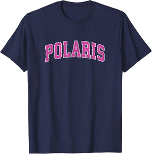 Polaris Montana MT Vintage Sports Design Pink Design T-Shirt - T-Shirt | Navy