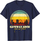 Gateway Arch Retro St Louis National Park Missouri Souvenir T-Shirt - T-Shirt | Navy
