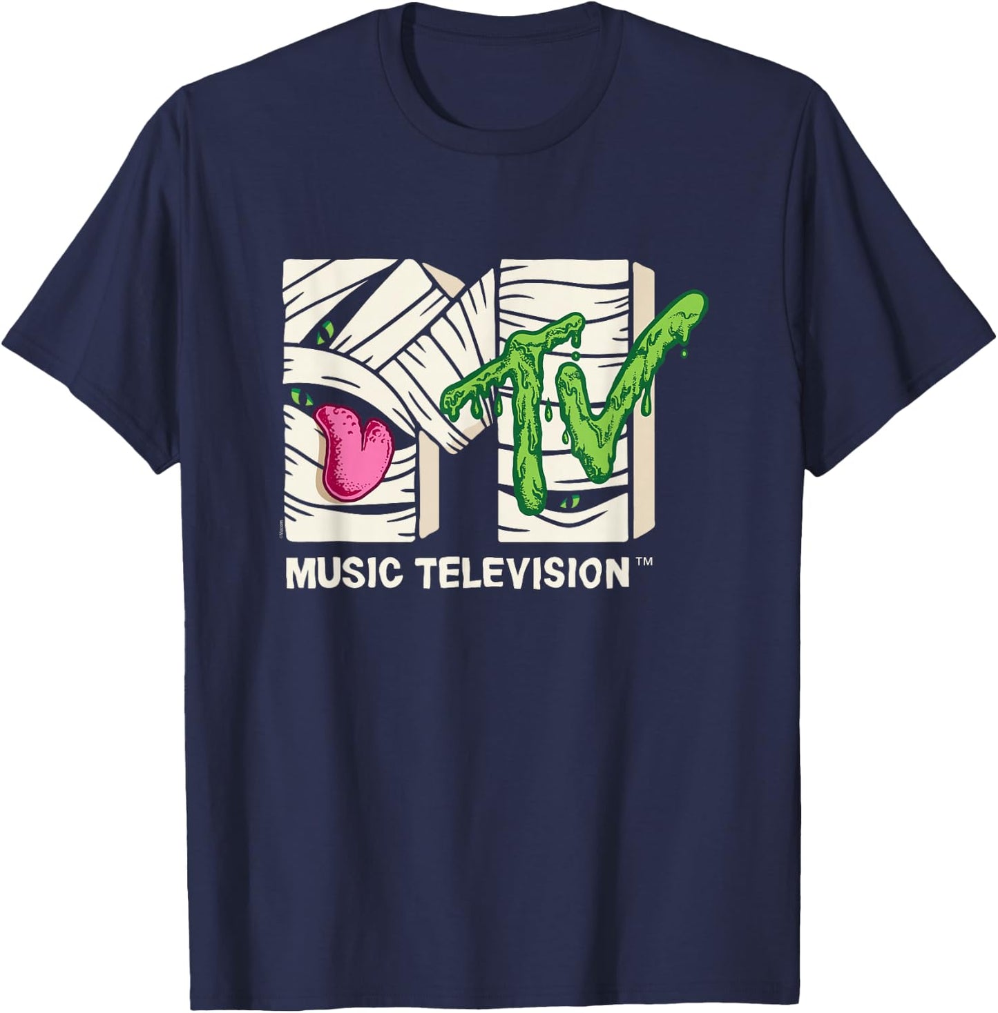 MTV - Logo Mummy Monster T-Shirt - T-Shirt | Navy