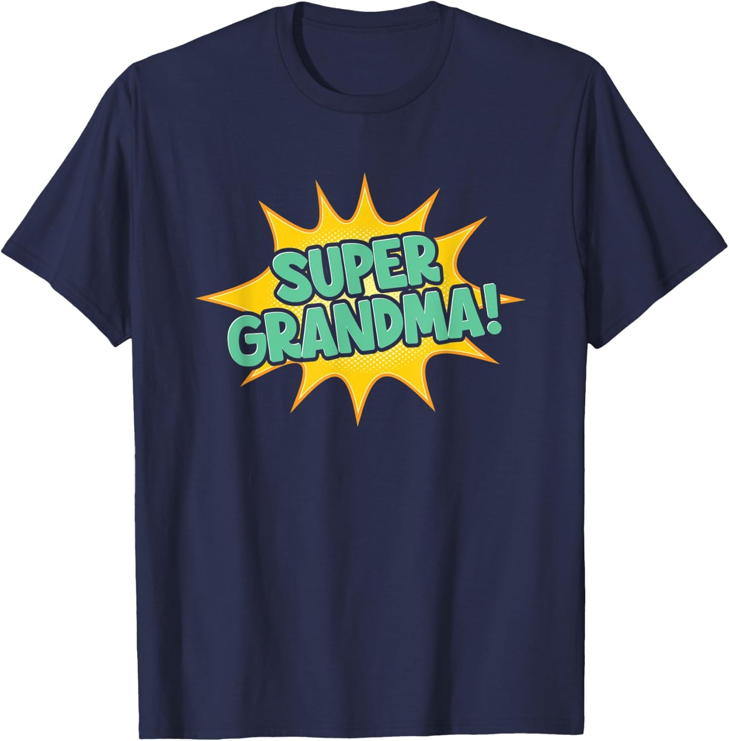 Super Grandma Comic Superhero Retro Grandma Mother's Day T-Shirt - T-Shirt | Navy