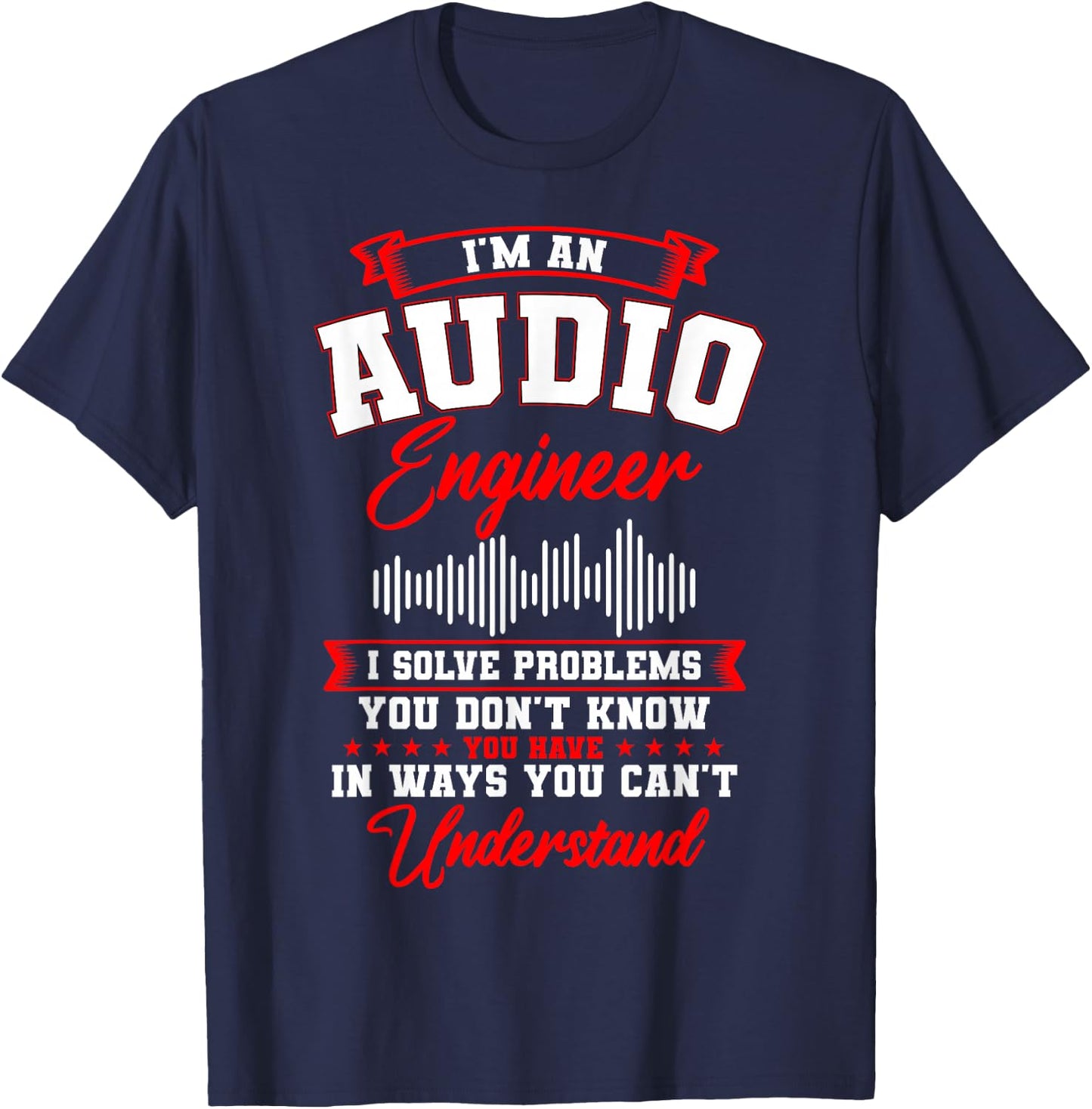 Sound Engineer Audio Recording Editor T-Shirt - T-Shirt | Navy
