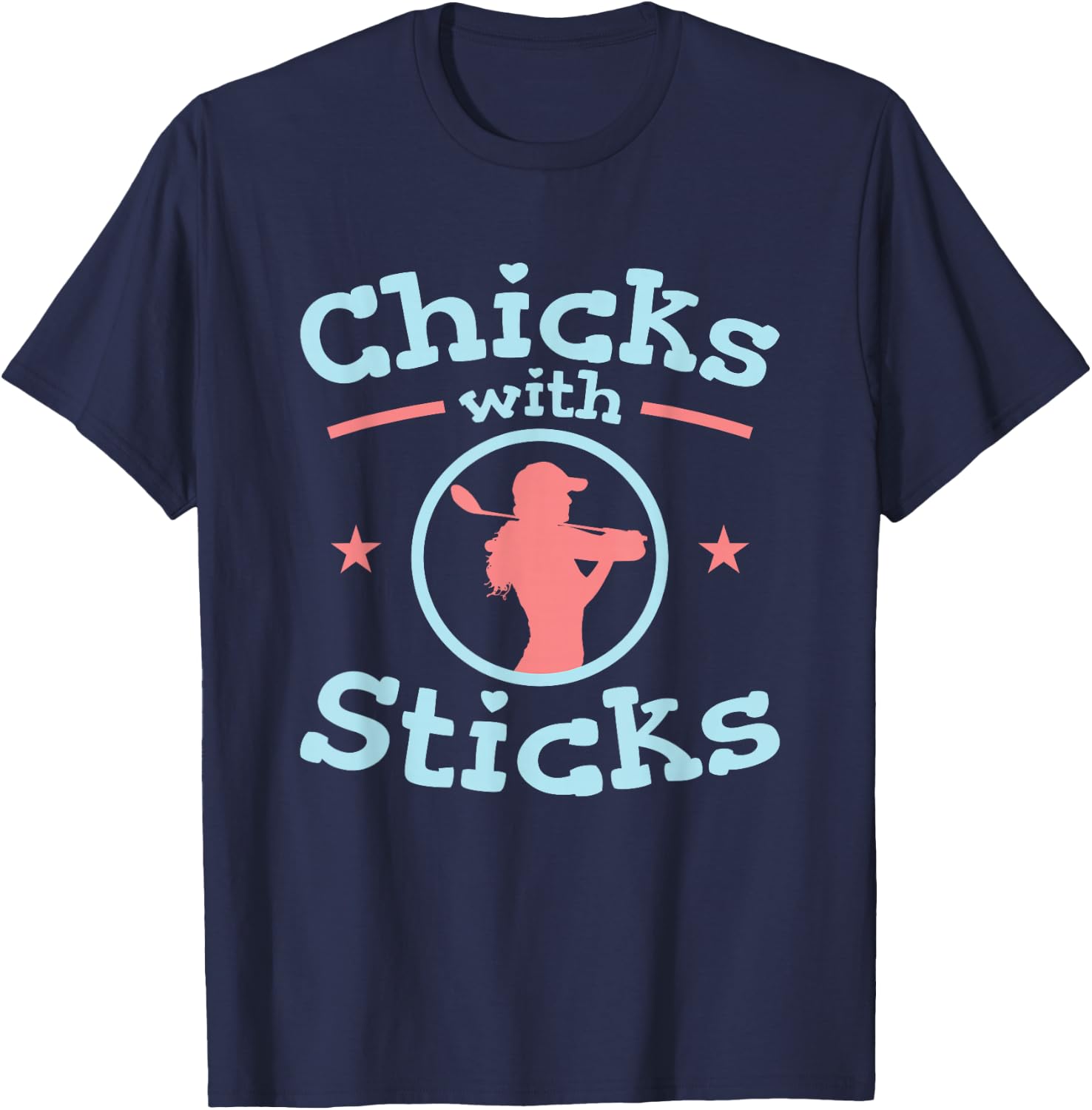 Chicks With Sticks Golf Women Club T-Shirt - T-Shirt | Navy
