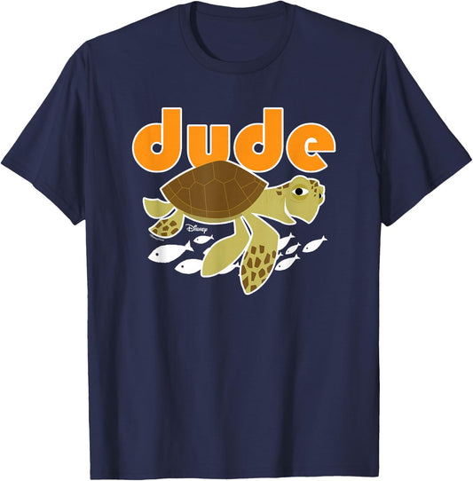 Finding Nemo - Crush Turtle Dude T-Shirt - T-Shirt | Navy