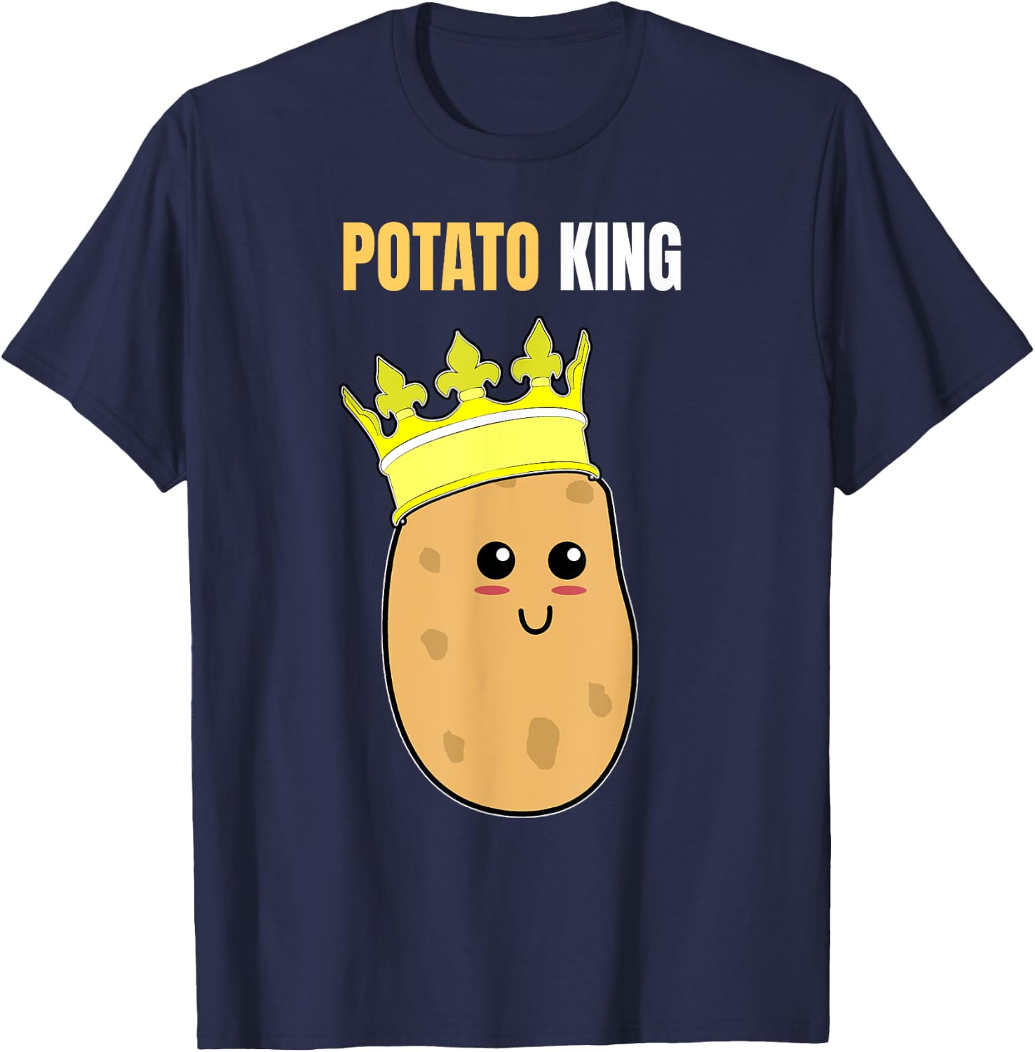 Funny Potato g Potato King T-Shirt - T-Shirt | Navy