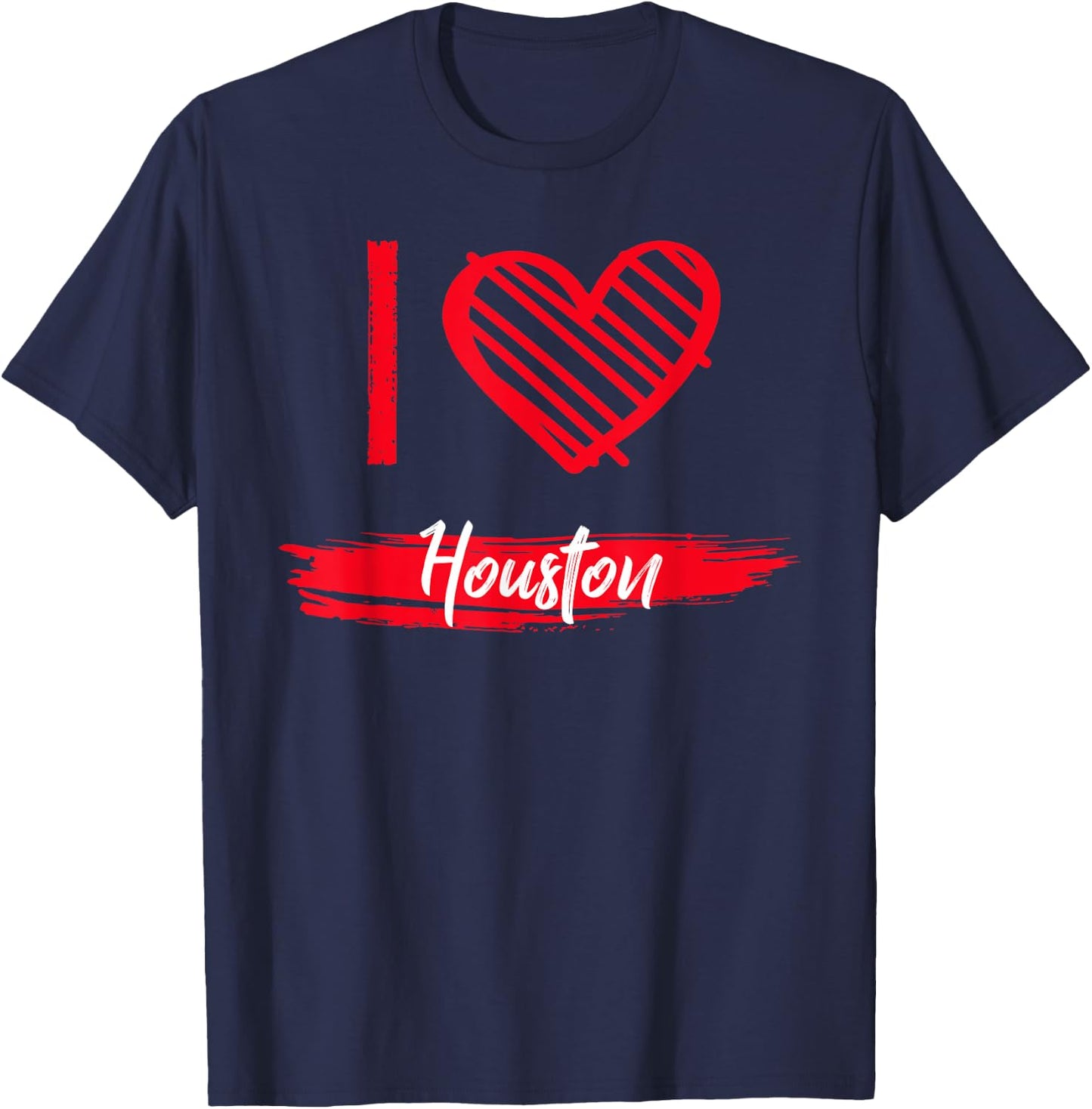 I Love HOUSTON I Heart HOUSTON T-Shirt - T-Shirt | Navy