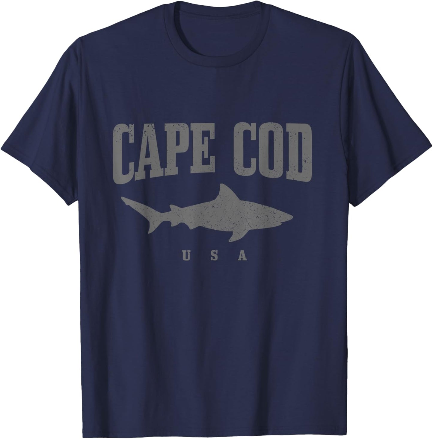 Cape Cod USA Great White Shark Cage Diving Vintage T-Shirt - T-Shirt | Navy