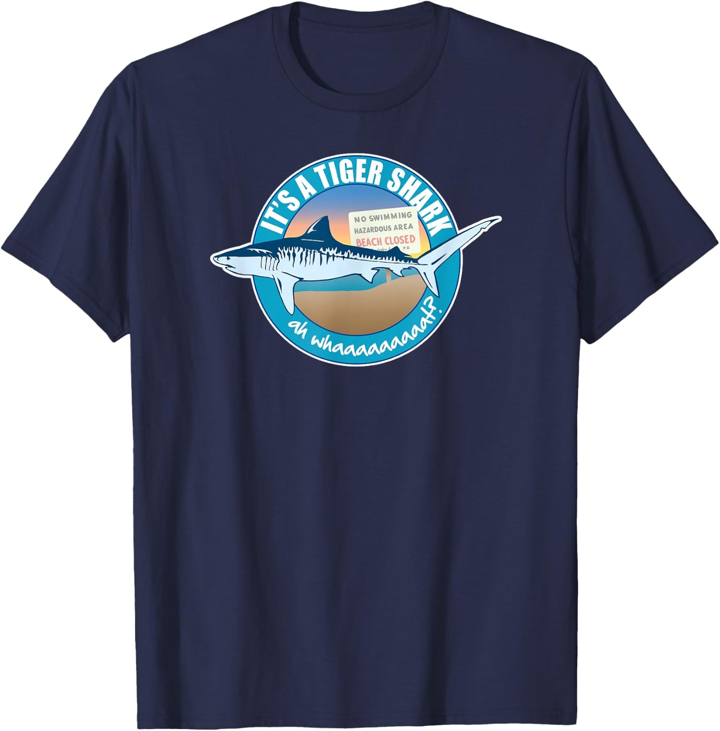 Jaws | Tiger Shark T-Shirt - T-Shirt | Navy