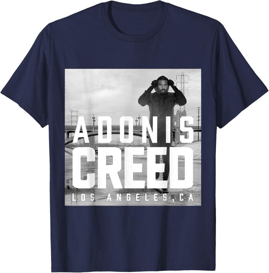 Adonis Creed LA black and white photography T-Shirt - T-Shirt | Navy
