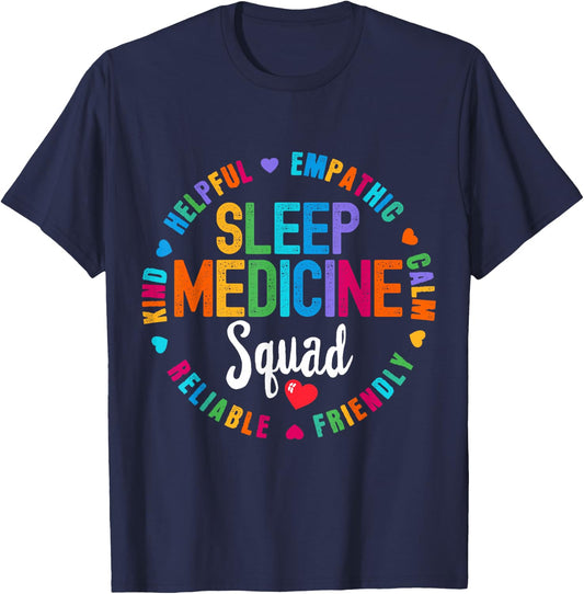 Sleep Medicine Squad Nurse Team Registered Nursing T-Shirt - T-Shirt | Navy