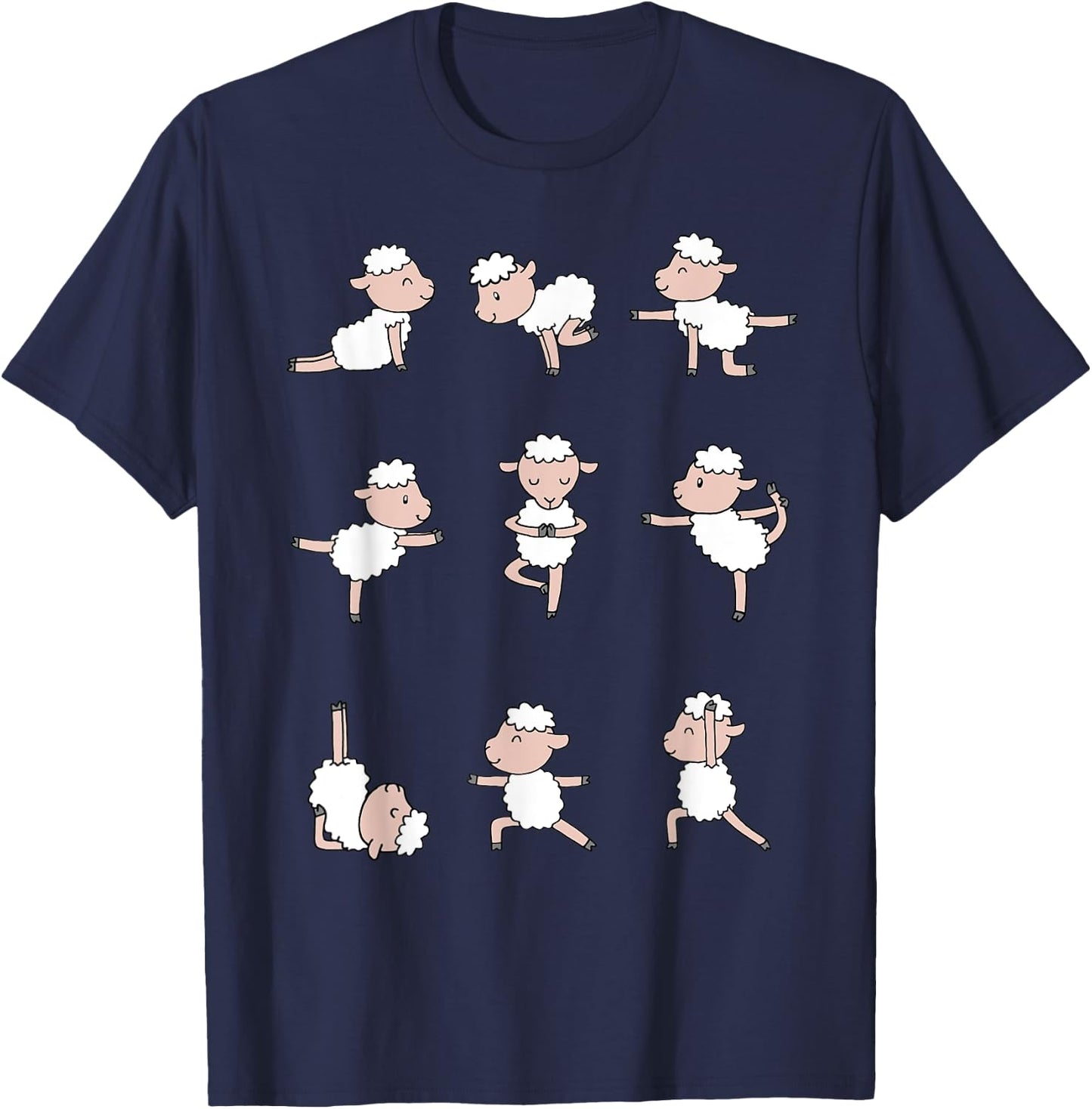 Sheep Yoga T-Shirt - T-Shirt | Navy