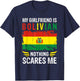 My Girlfriend Is Bolivian Nothing Scares Me Bolivia Flag T-Shirt - T-Shirt | Navy