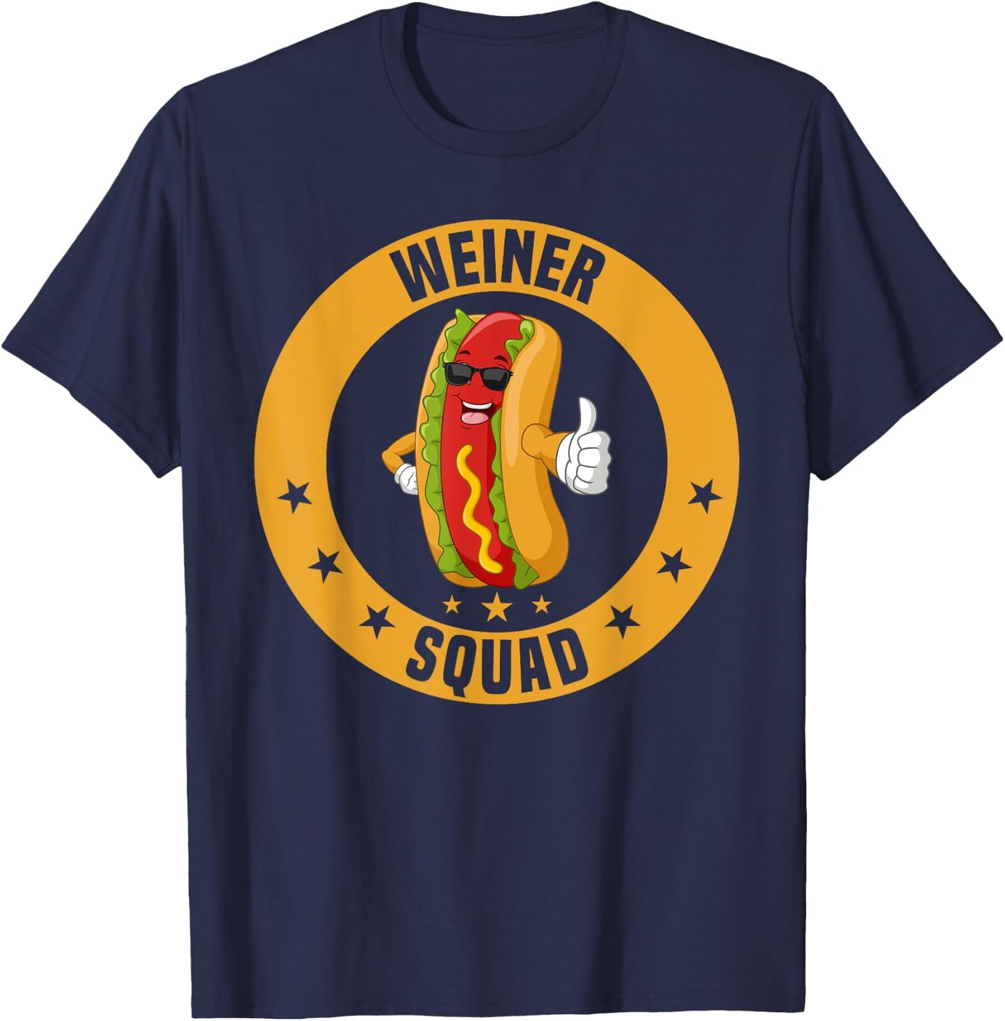 Sausage Weiner Squad Hot Dog Funny T-Shirt - T-Shirt | Navy