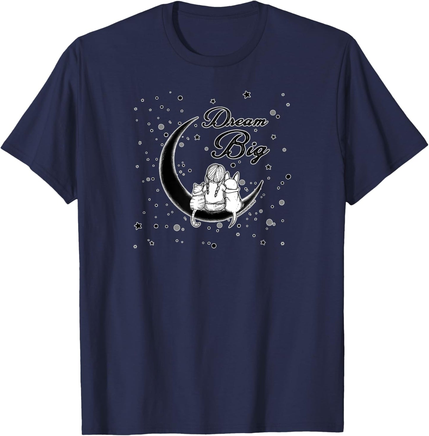 Red and Howling Dream Big T-Shirt - T-Shirt | Navy