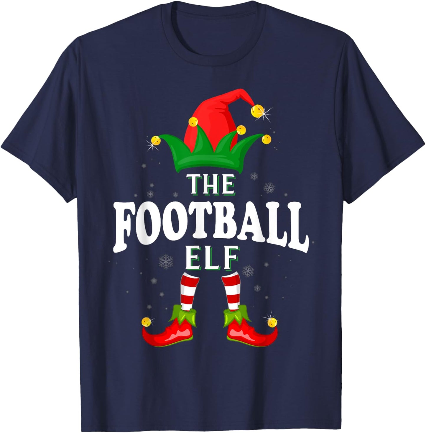 Xmas Football Elf Family Matching Christmas Pajama T-Shirt - T-Shirt | Navy