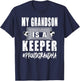 My Grandson Is A Keeper Soccer Goalkeeper Grandma T-Shirt - T-Shirt | Navy