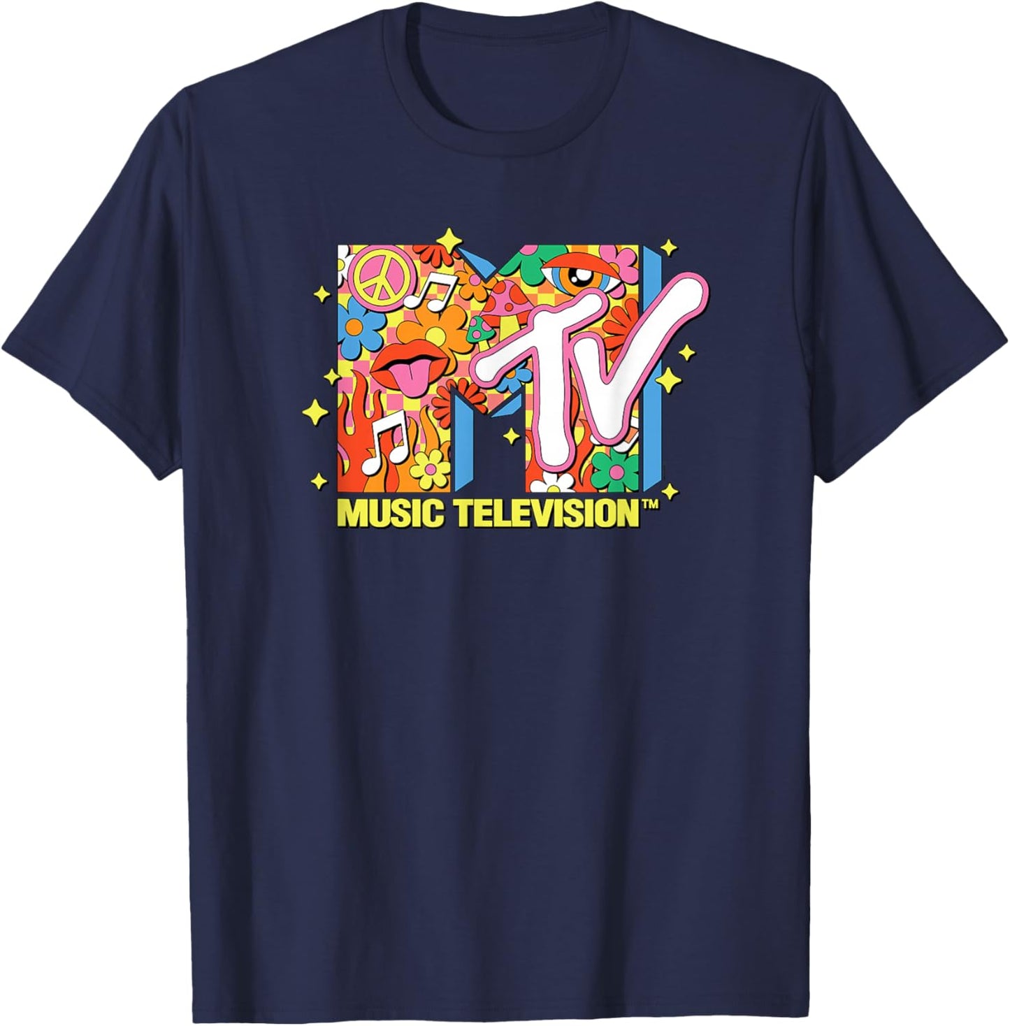 MTV - Retro Collage Logo T-Shirt - T-Shirt | Navy