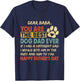 Happy Father's day from dog treats to Dad quote Baba T-Shirt - T-Shirt | Navy