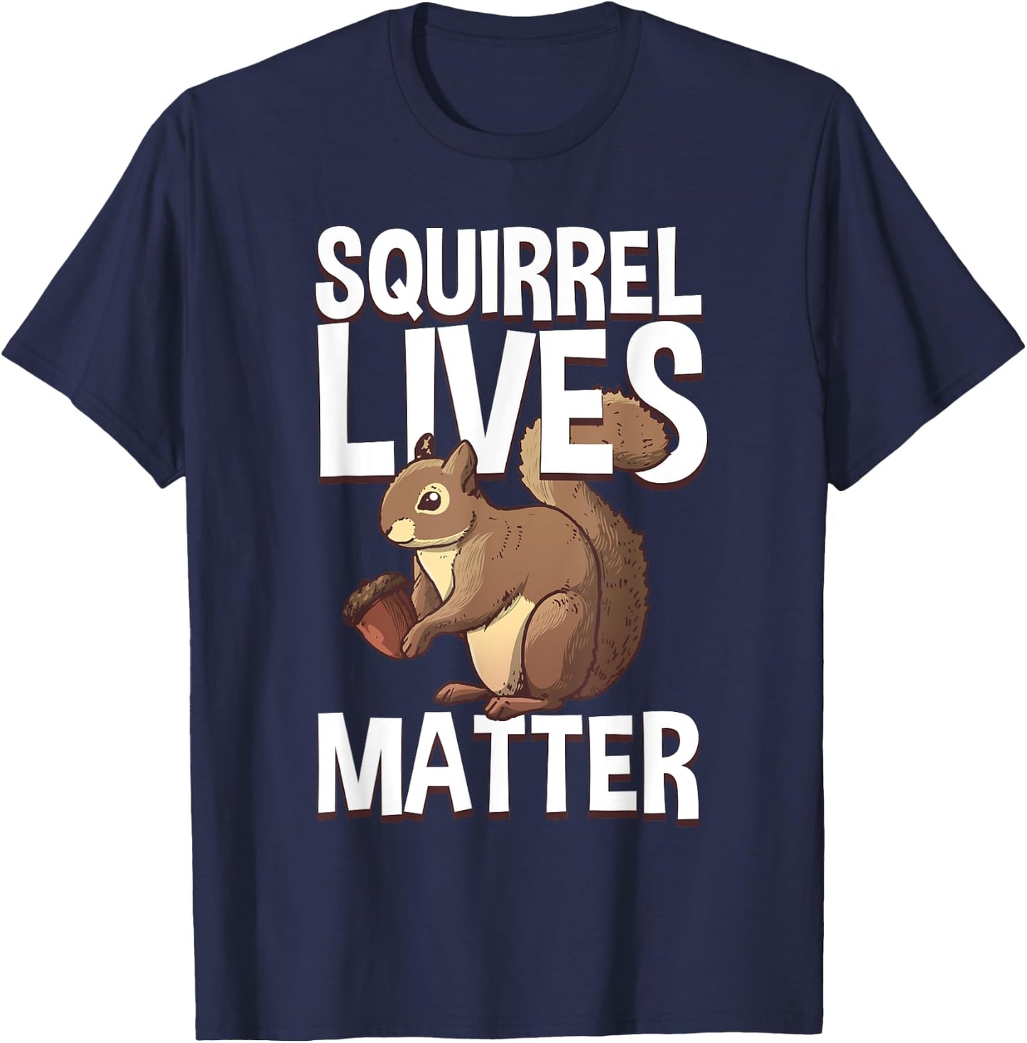 Best Squirrel Art For Kids Men Women Chipmunk Lover Squirrel T-Shirt - T-Shirt | Navy