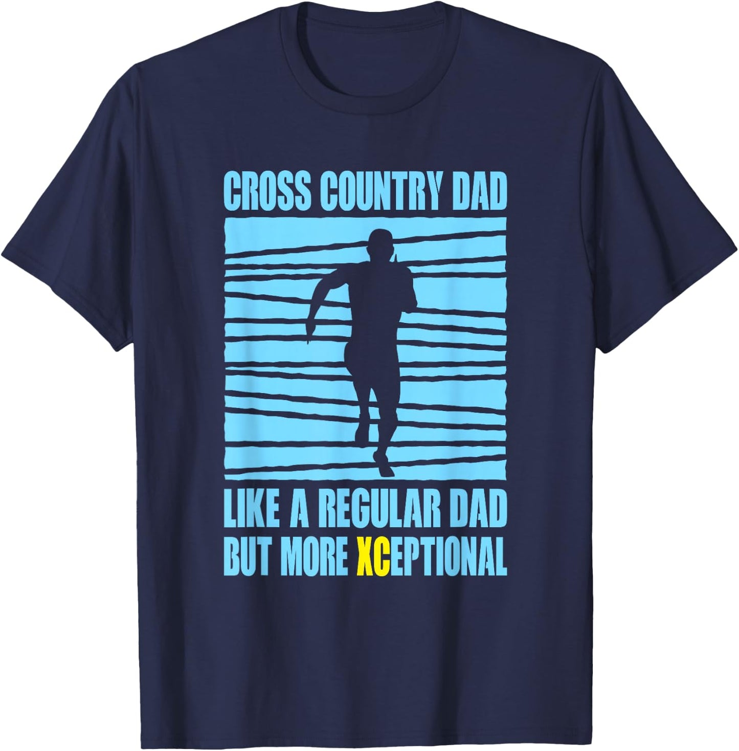 Cross Country Dad Like A Regular XC Cross Country Running T-Shirt - T-Shirt | Navy