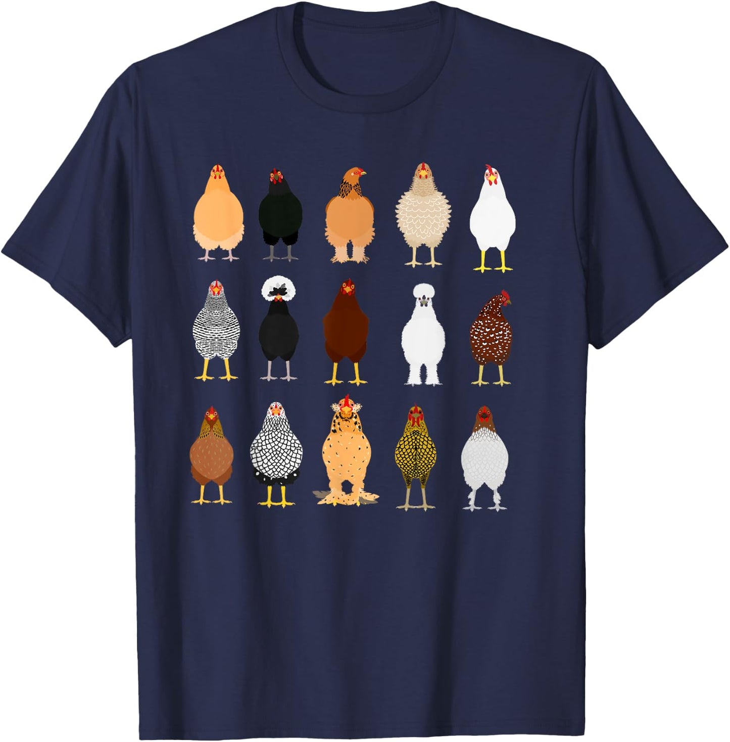 In My Chicken Mom Era, Chicken Lady, Chickens Front And Back T-Shirt - T-Shirt | Navy