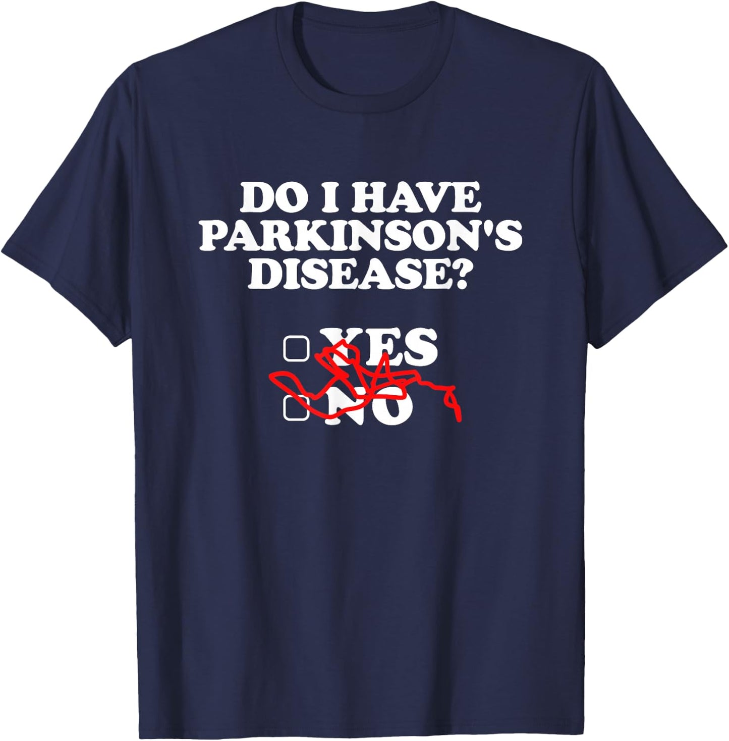 Parkinsons Disease Awareness Yes No Warrior Survivor T-Shirt - T-Shirt | Navy