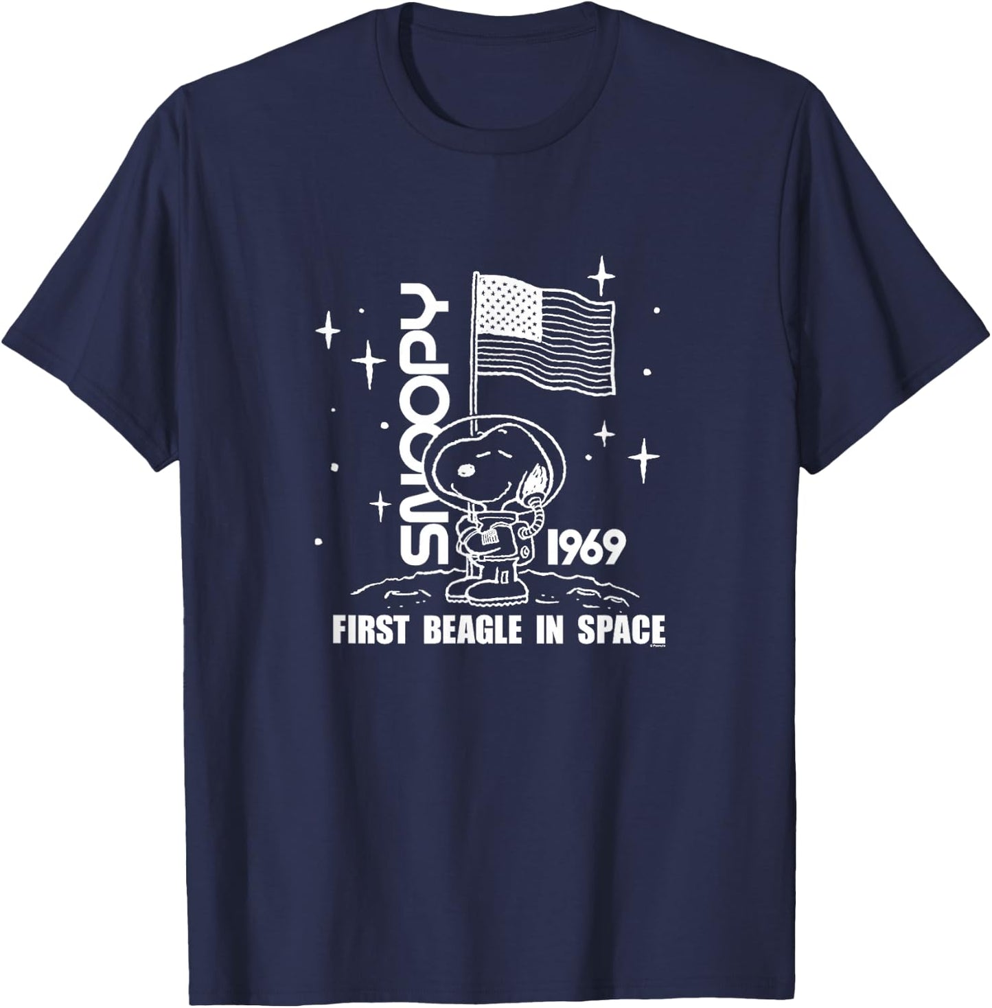 Peanuts - Snoopy 1969 First Beagle In Space T-Shirt - T-Shirt | Navy