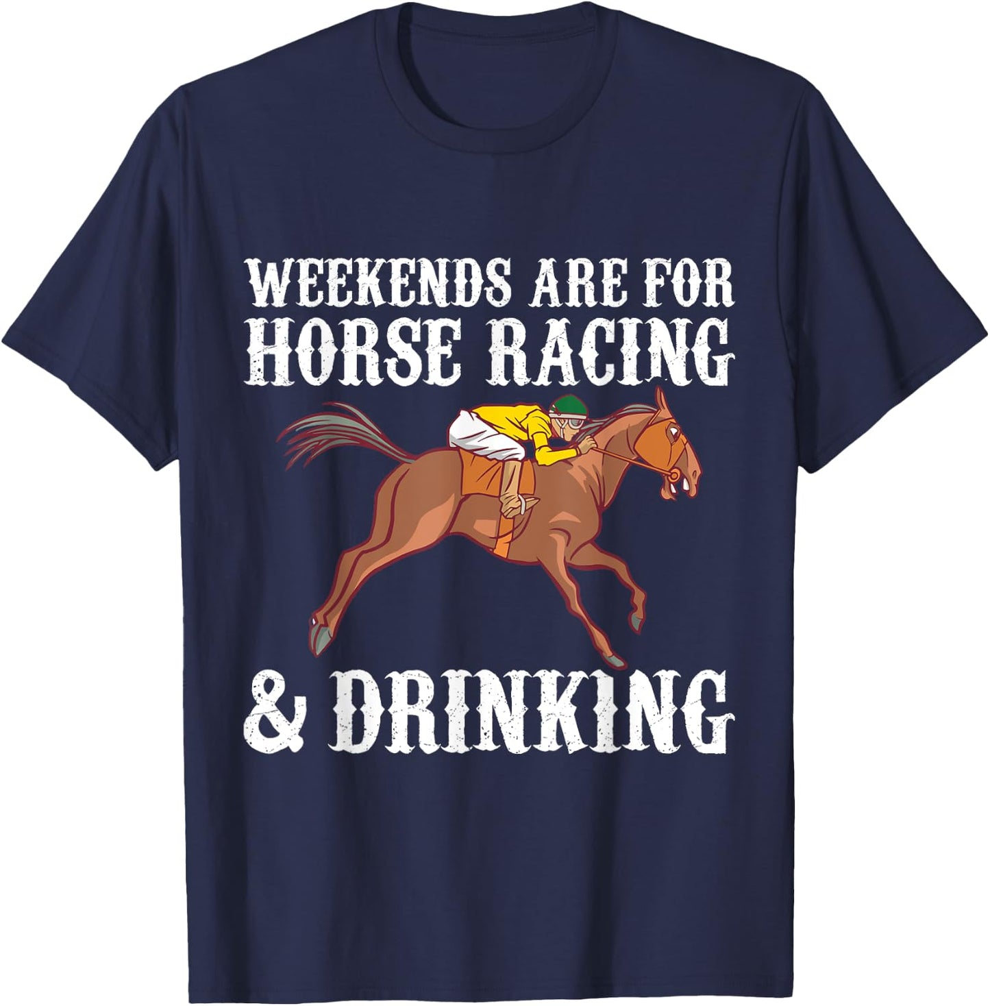 Funny horse racing jockey T-Shirt - T-Shirt | Navy