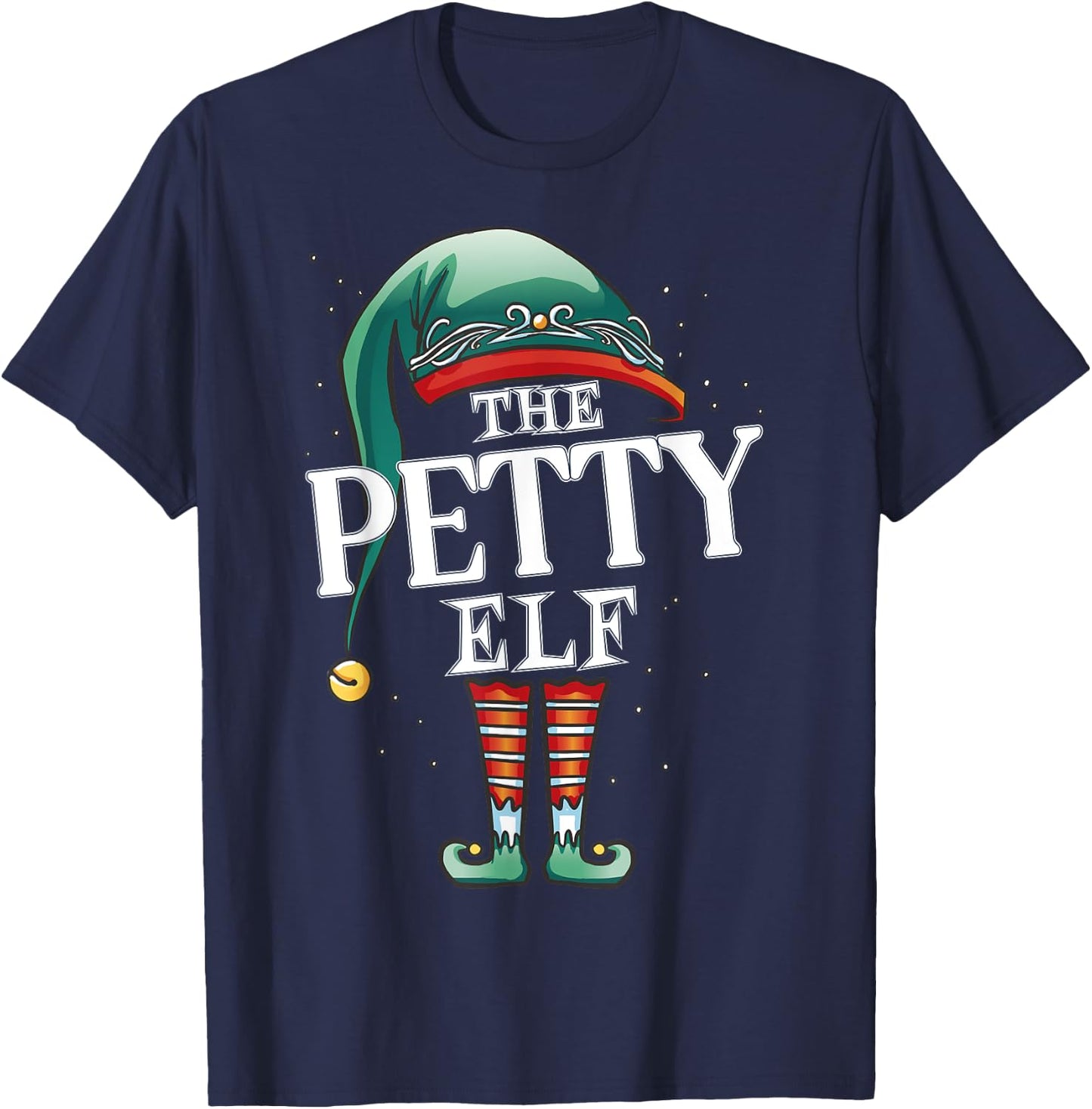 Petty Elf Christmas Group Xmas Pajama Party T-Shirt - T-Shirt | Navy