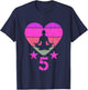 Kids Yoga Birthday 5 Year Old Boy Girl Yoga 5th Birthday T-Shirt - T-Shirt | Navy
