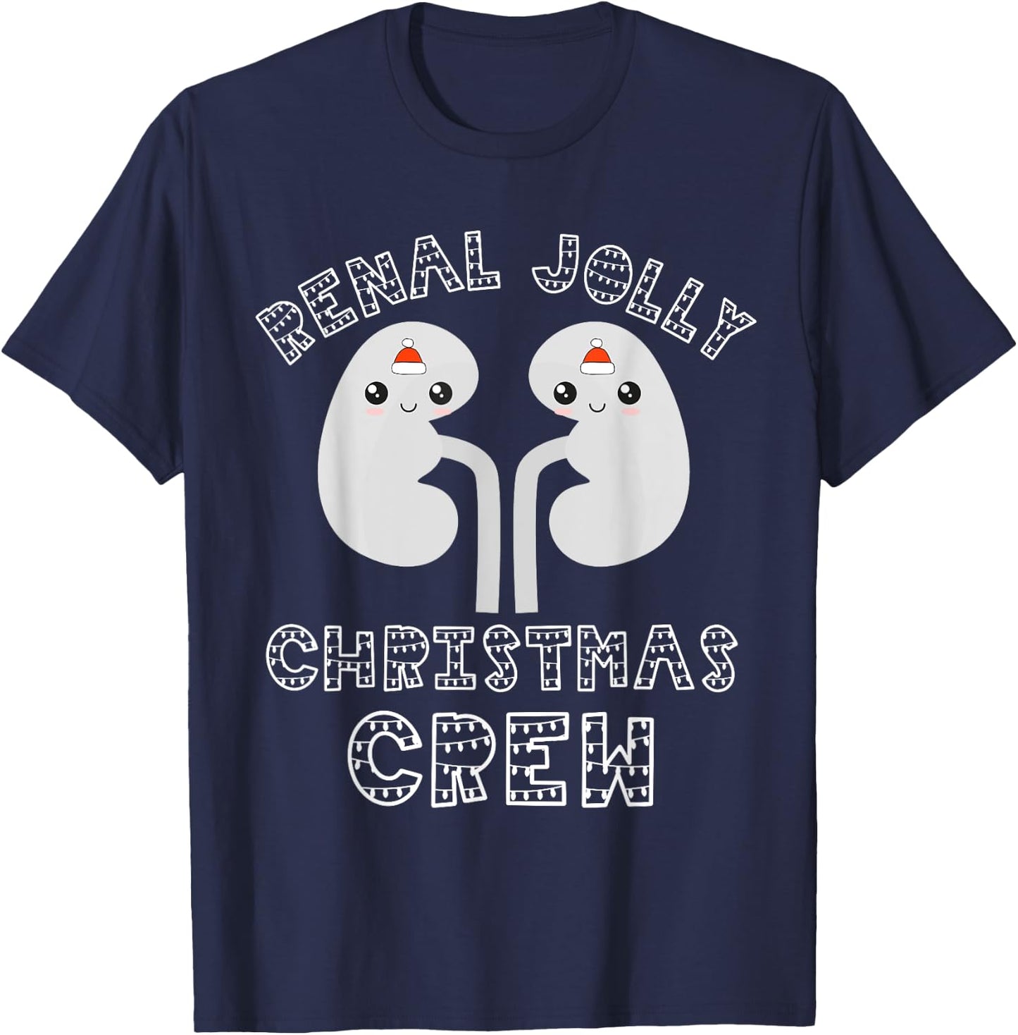 Dialysis Tech Christmas Dialysis Nurse Renal Jolly Crew Team T-Shirt - T-Shirt | Navy