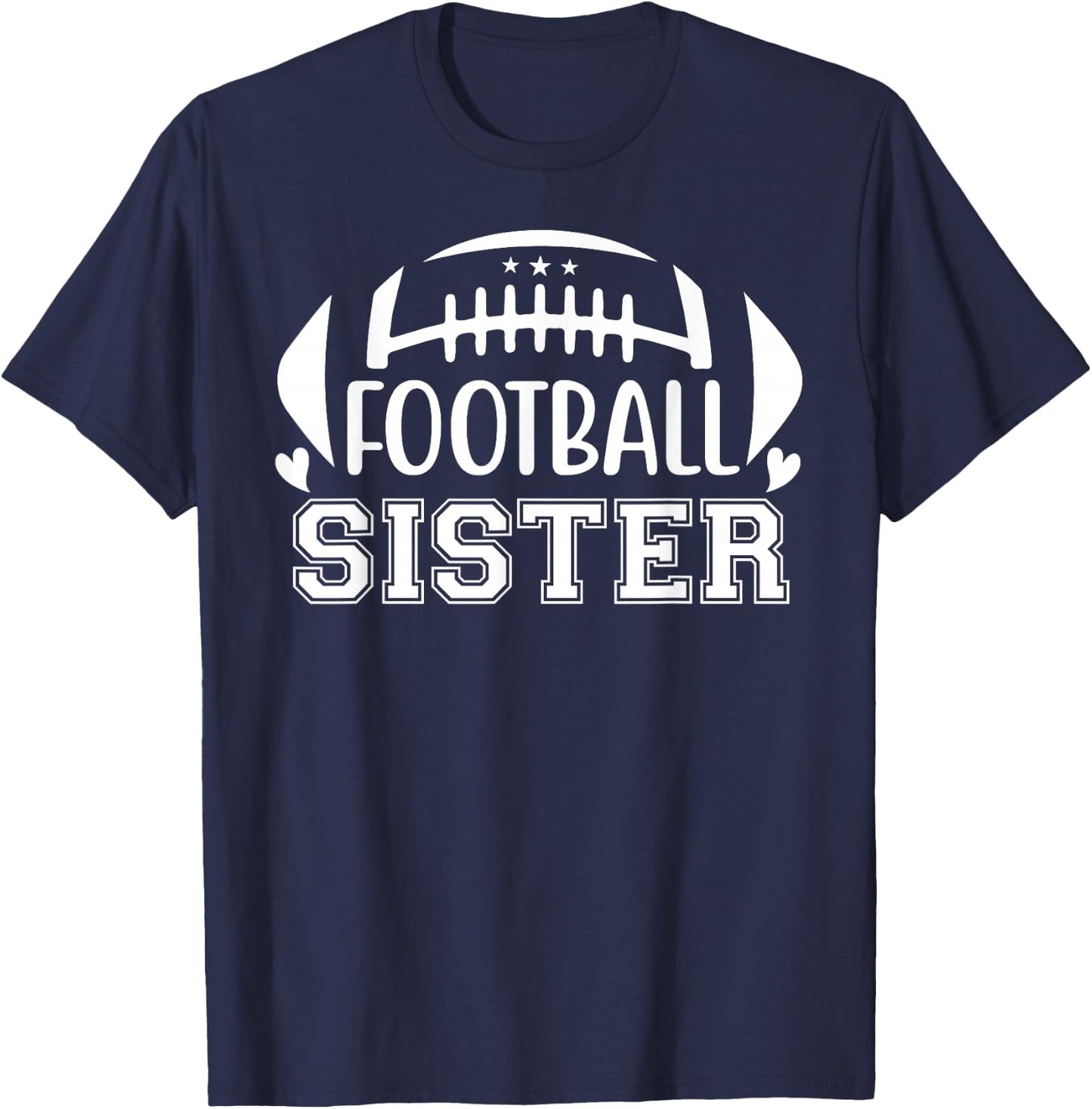 Big Sister Football Shirt,Football Sister Shirts for Girls T-Shirt - T-Shirt | Navy