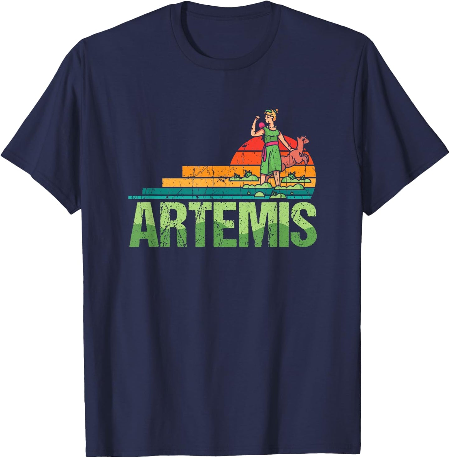 Artemis - Goddess of Hunt & Nature T-Shirt - T-Shirt | Navy