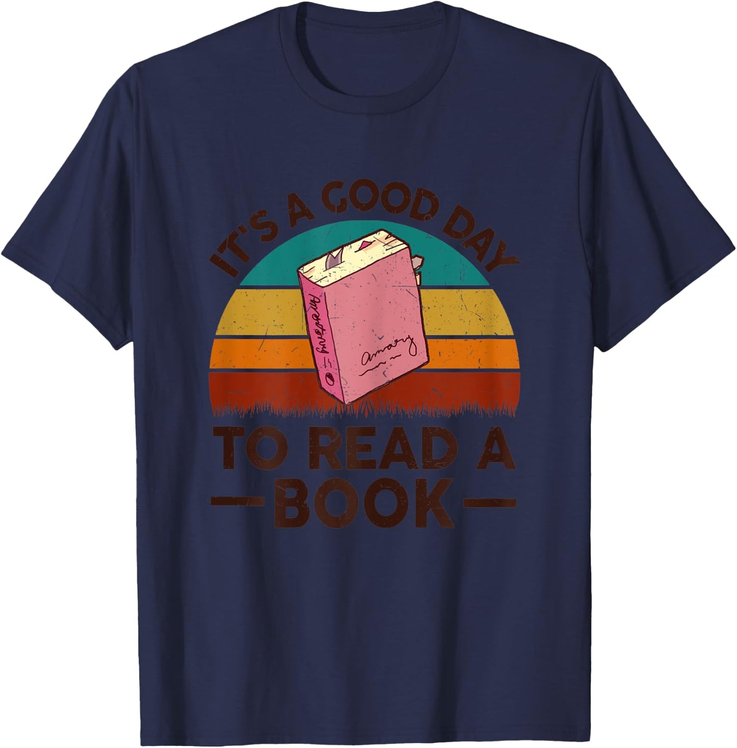 Teacher-Shirt Its Good Day To Read Book Lover Gift Librarian Women T-Shirt - T-Shirt | Navy