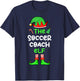 I'm The Soccer Coach Elf Christmas Matching Pajama T-Shirt - T-Shirt | Navy