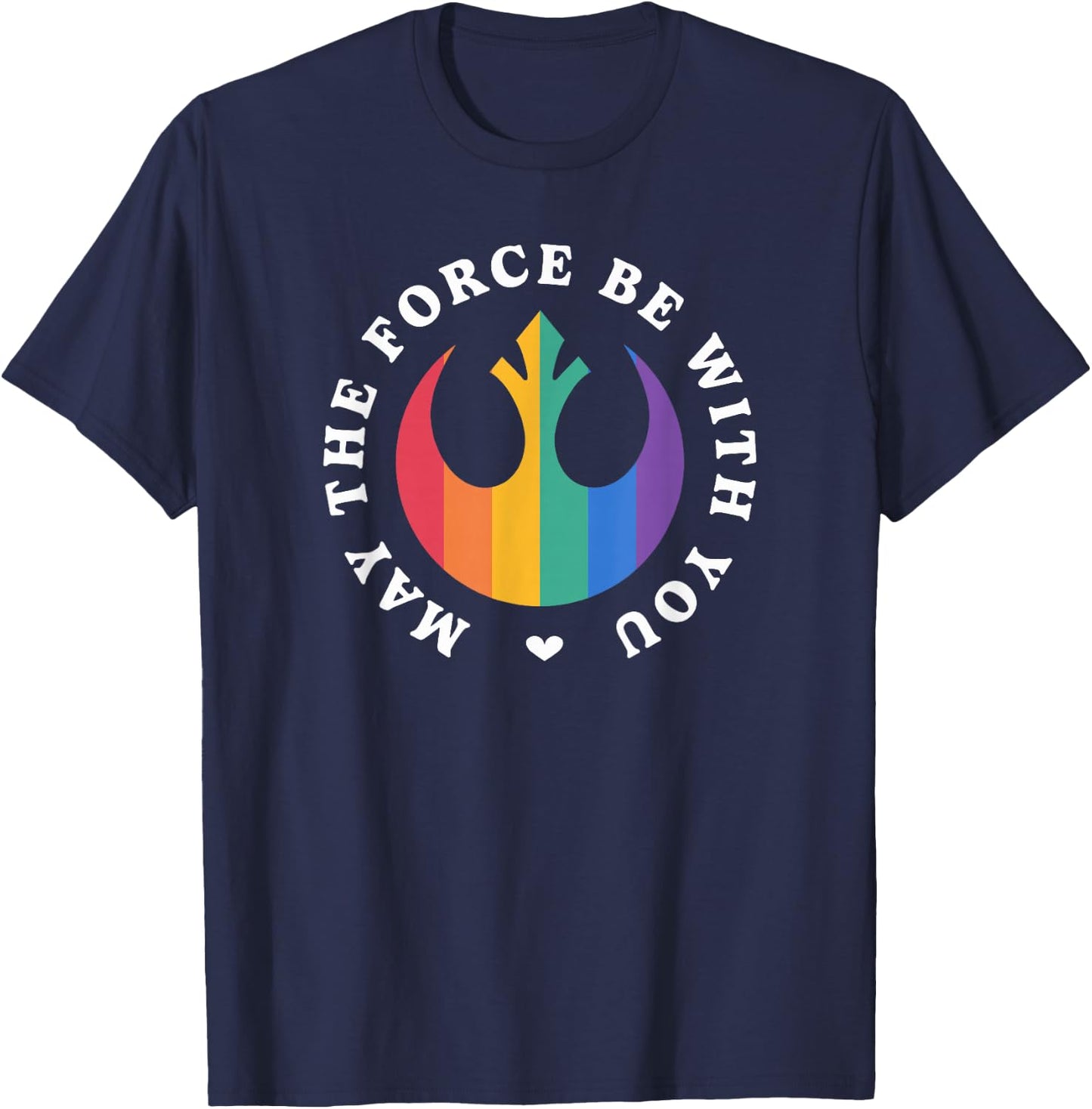 Star Wars Jedi Rainbow May The Force Be With You Logo T-Shirt - T-Shirt | Navy