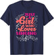 Just A Girl Who Loves Singing Singer Funny Singing T-Shirt - T-Shirt | Navy